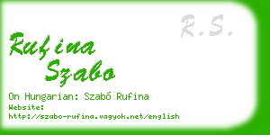 rufina szabo business card